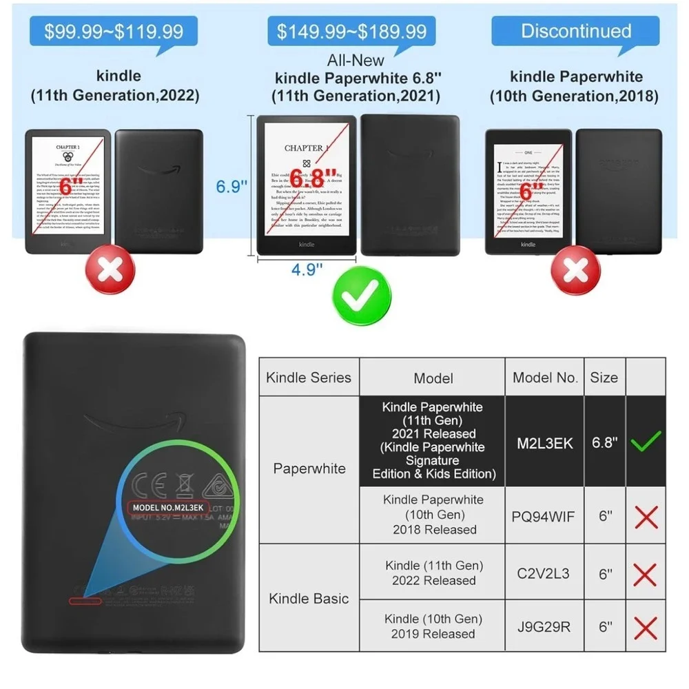 COBAK Kindle Paperwhite Case 6.8